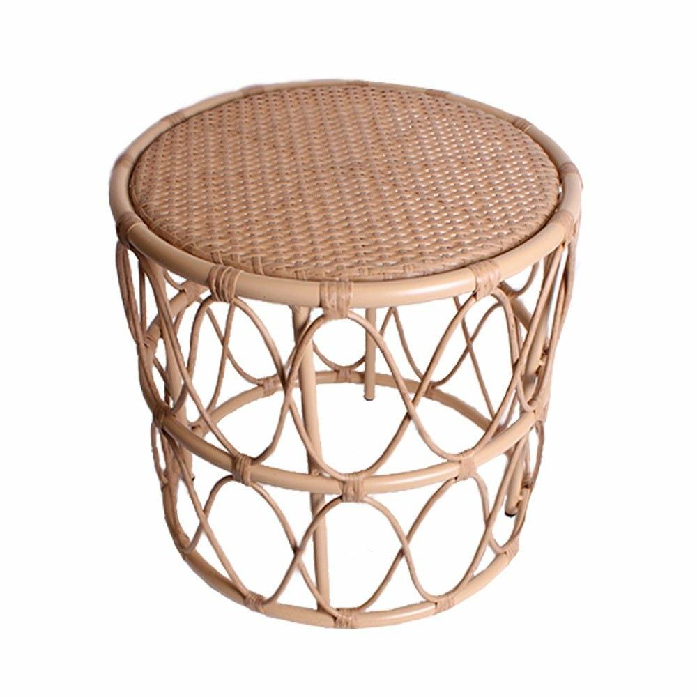 Cabana Faux Rattan Drum Table