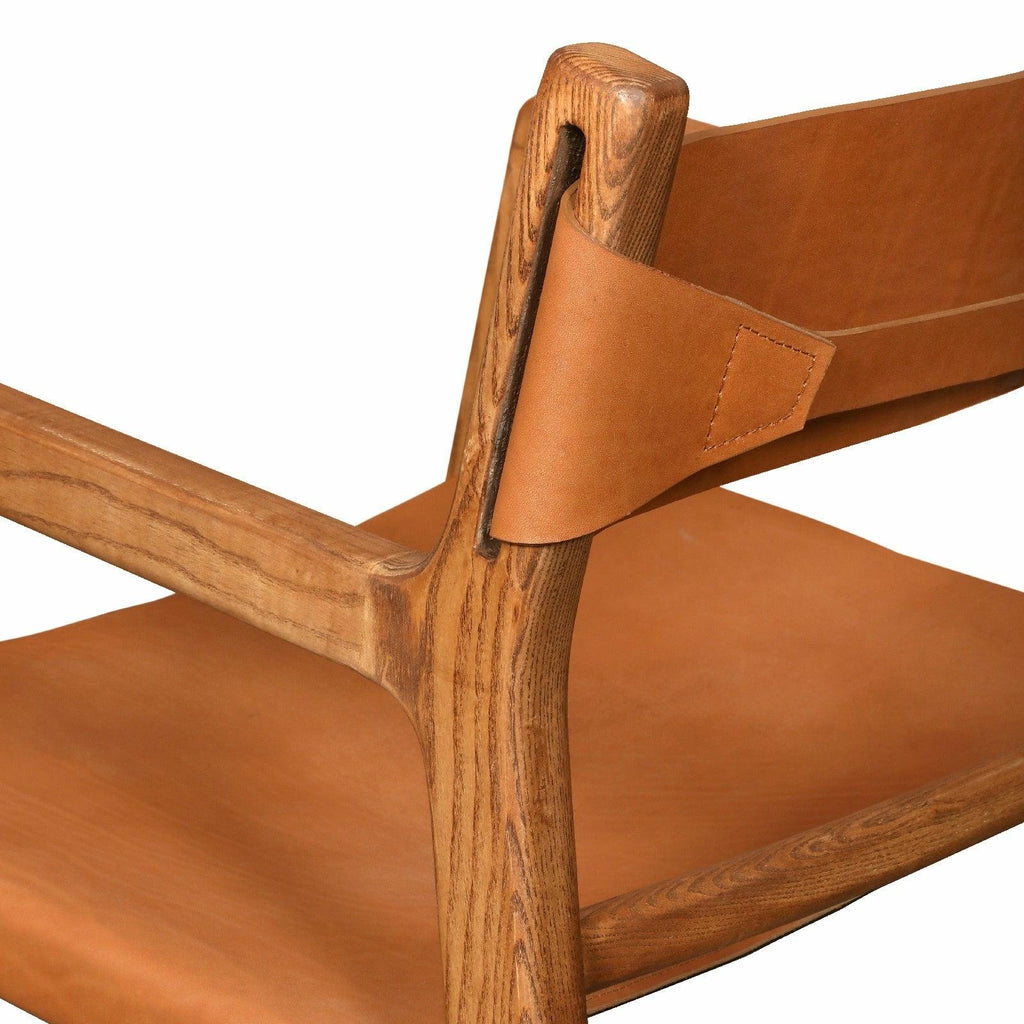 Calne Easy Chair, Saddle Tan Leather