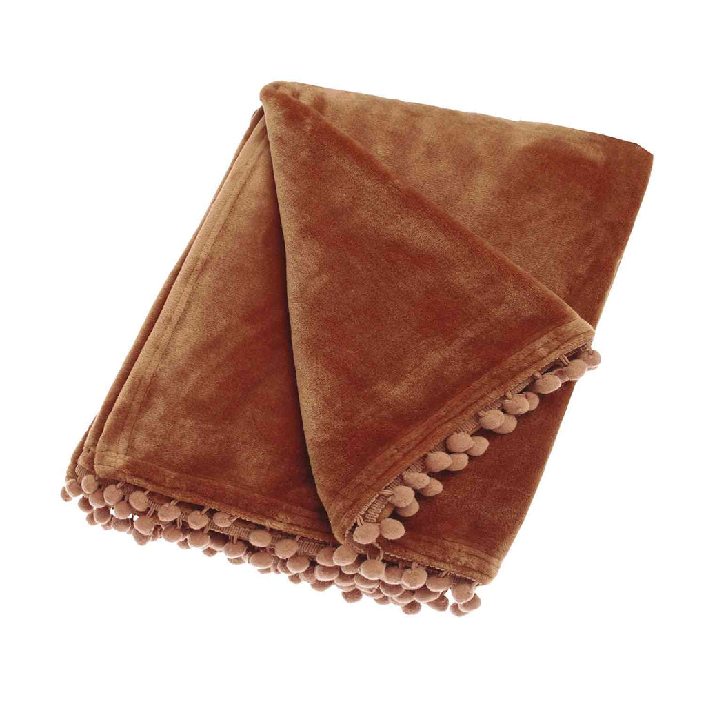Cashmere Touch Fleece Throw, Spice