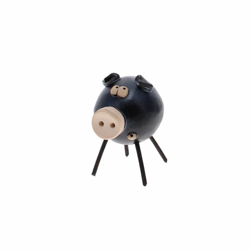 Ceramic Black Pig