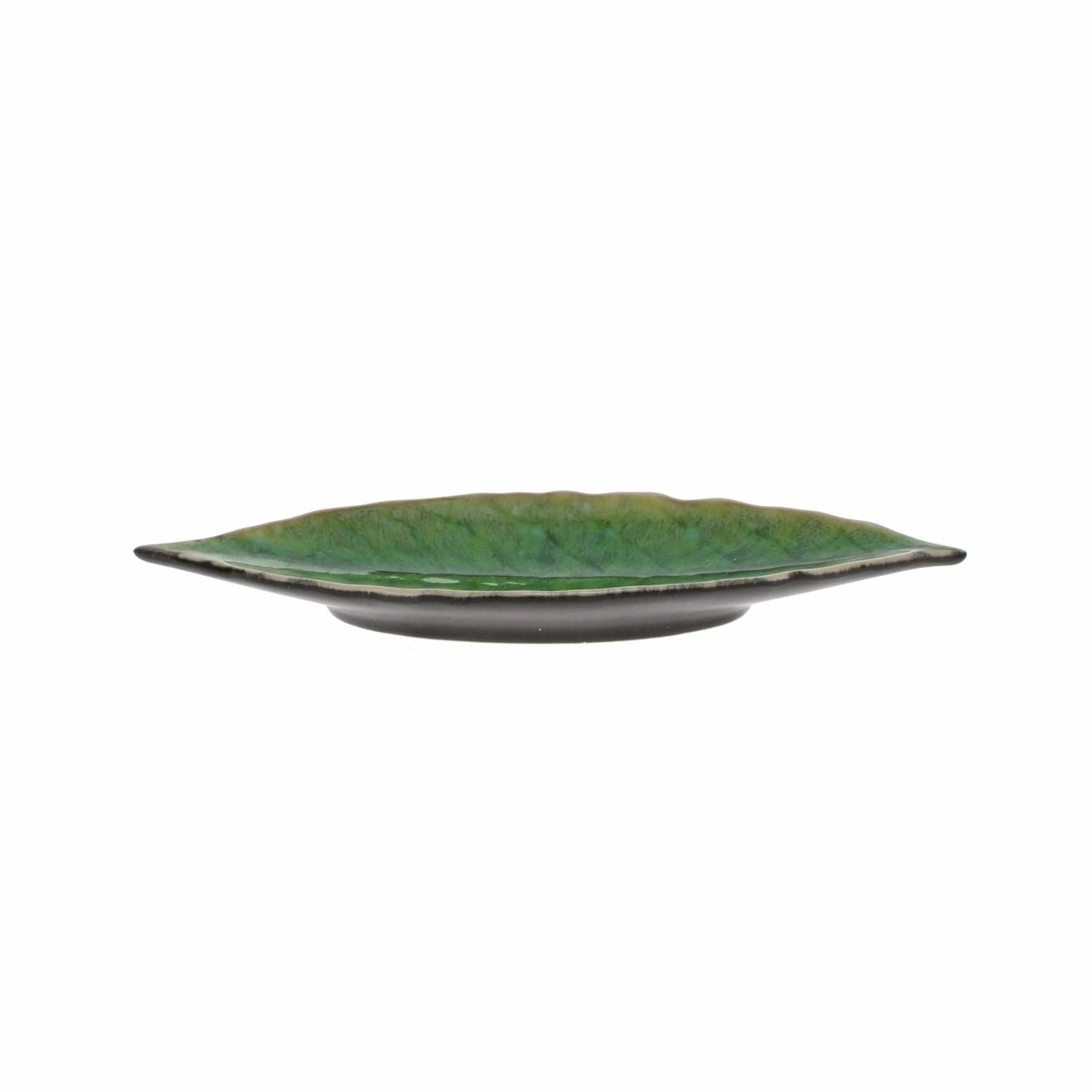Ceramic Green Laurel Leaf