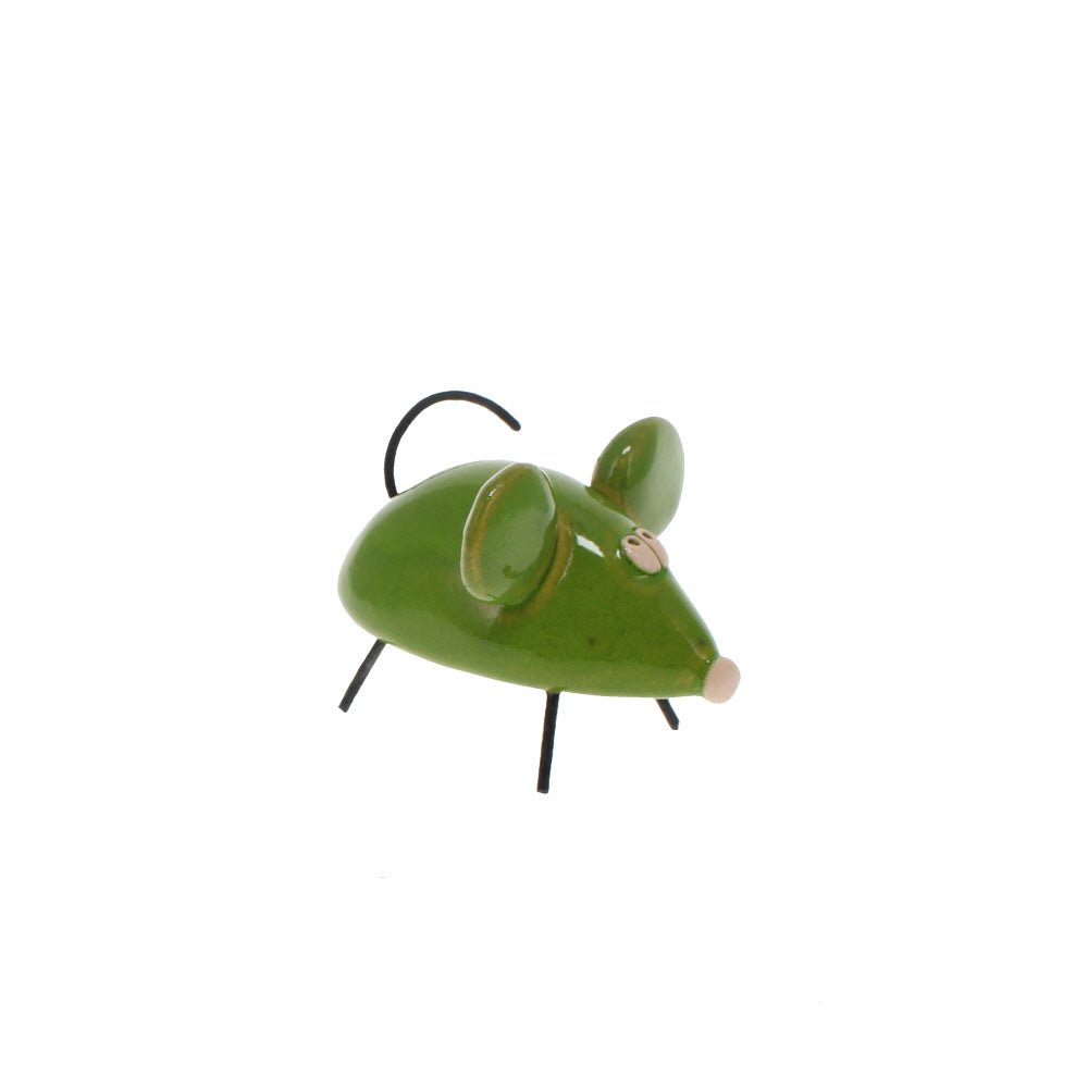 Ceramic Green Mouse - Angela Reed -