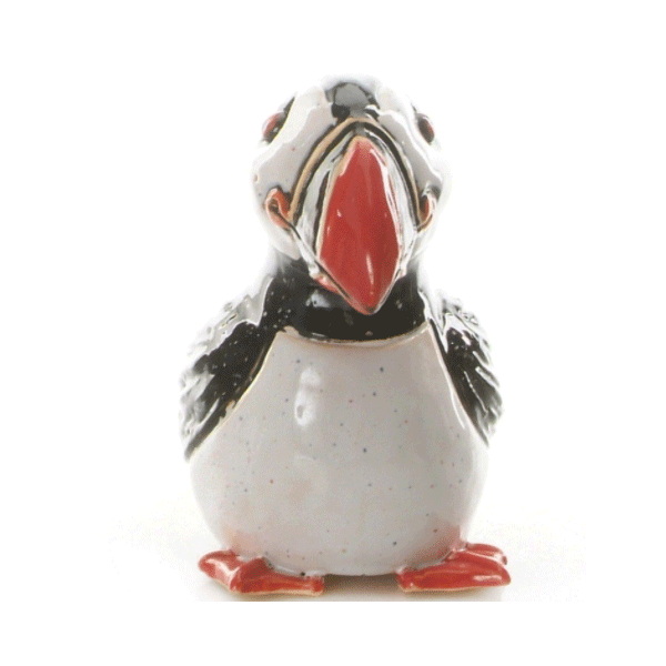 Ceramic Puffin, Sitting - Angela Reed -