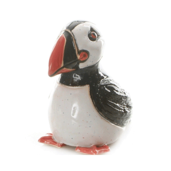 Ceramic Puffin, Sitting - Angela Reed -