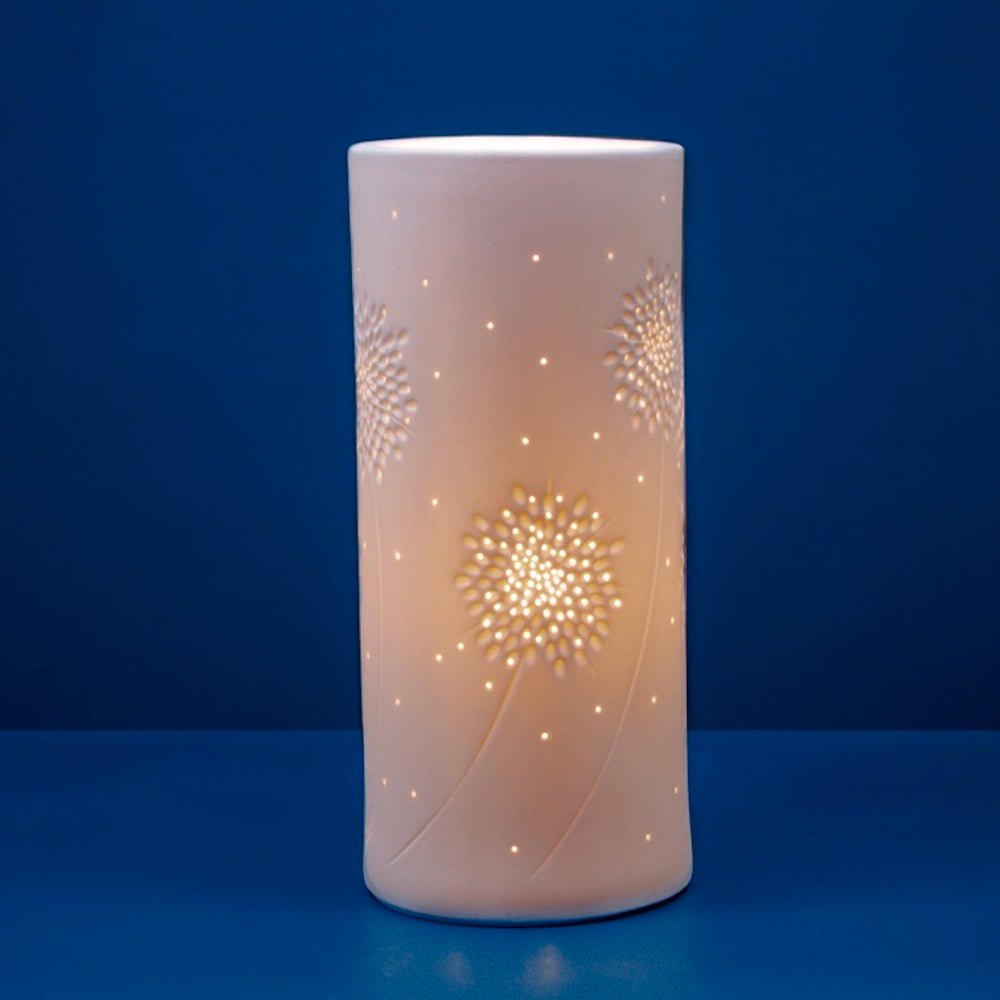 Ceramic Table Lamp, Dandelions - Angela Reed -