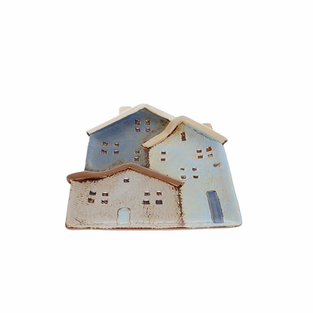 Ceramic Town Houses Plate