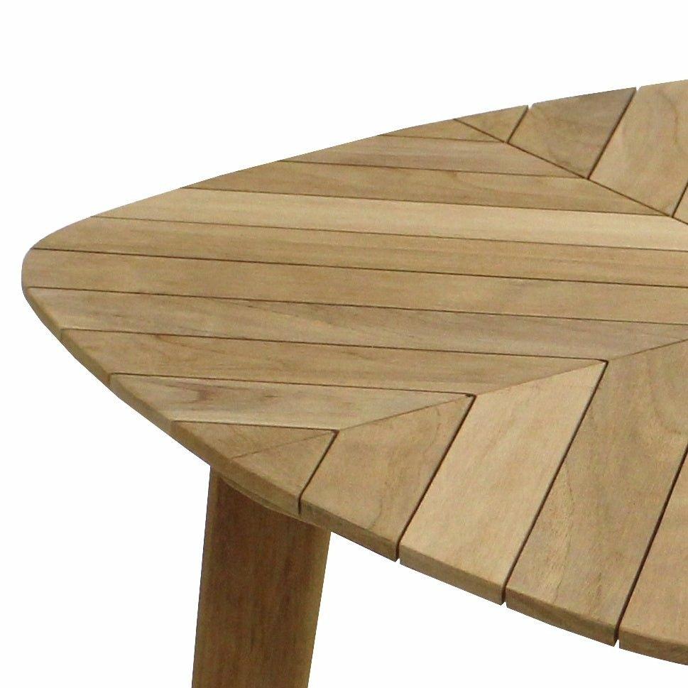 Chevron Teak Garden Table Large Oval (190cm x 93cm),Medium Square (115cm x 115cm),Small Square (80cm x 80cm)