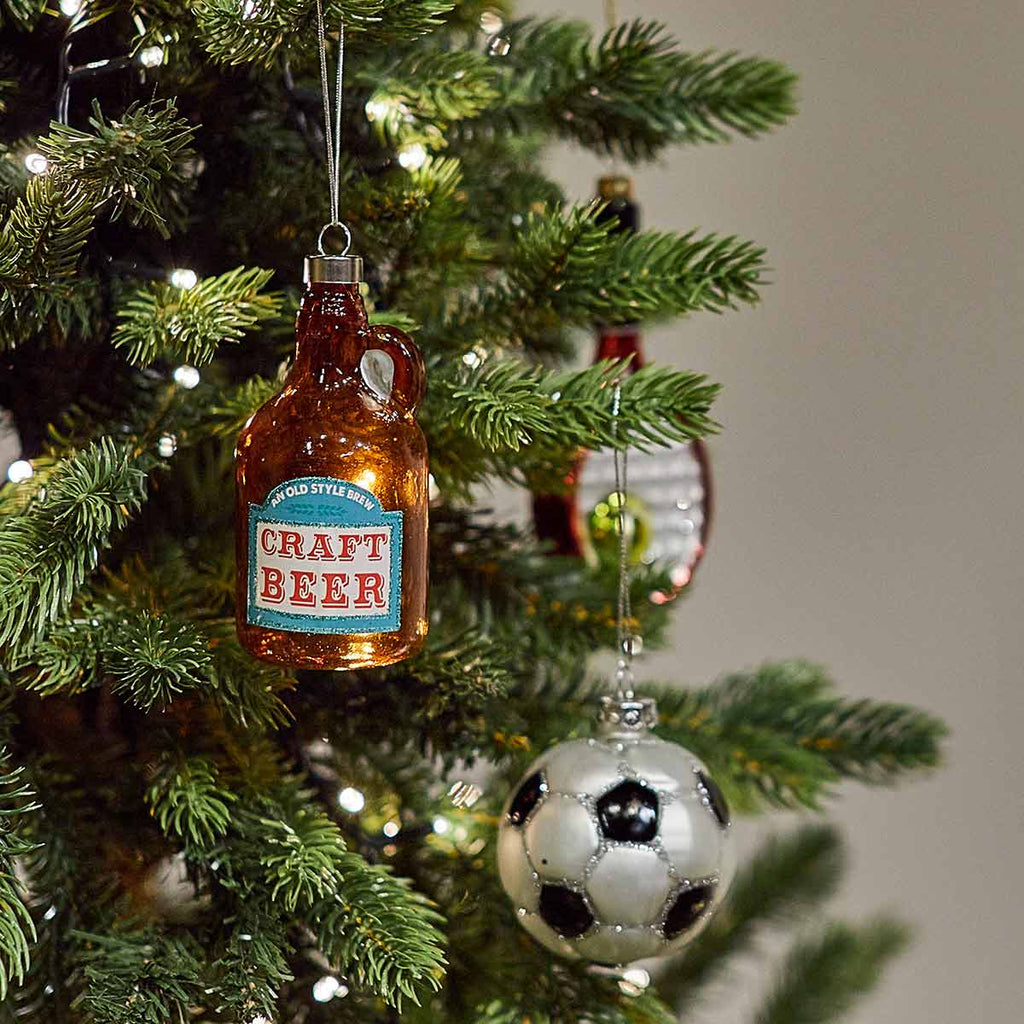 Christmas Cheer Beer Shaped Bauble - Angela Reed - Christmas Decorations