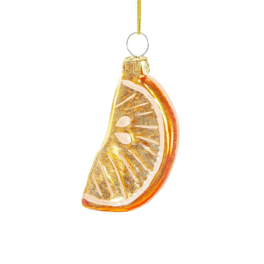 Citrus Wedge Shaped Bauble, Assorted - Angela Reed - Christmas Decorations