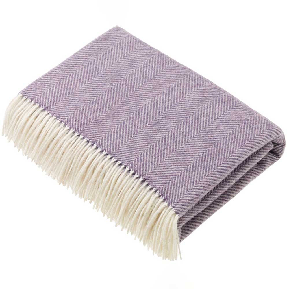 Clover Merino Herringbone Throw by Bronte