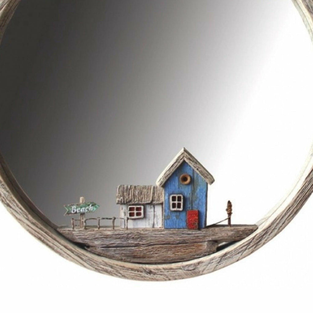 Coastal Scene Round Mirror