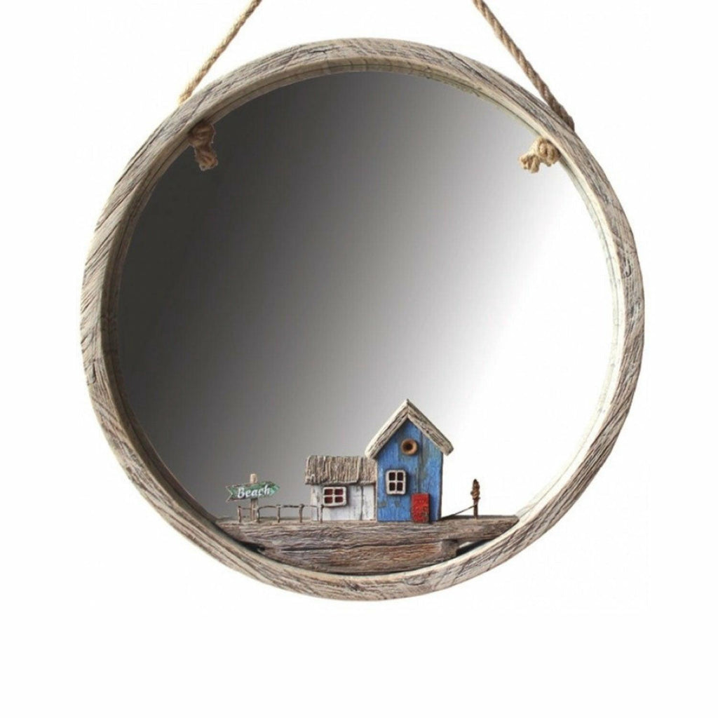 Coastal Scene Round Mirror