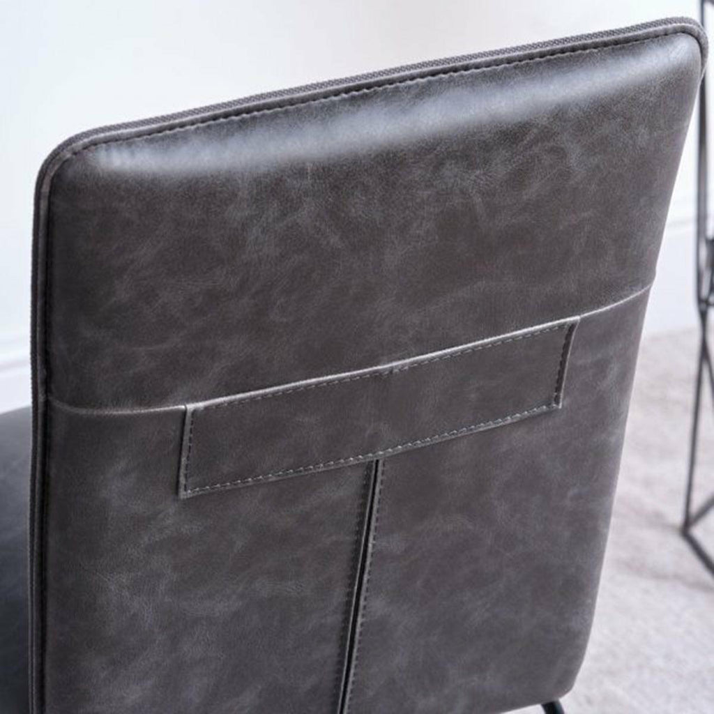 Cole Faux Leather Dining Chair, Grey