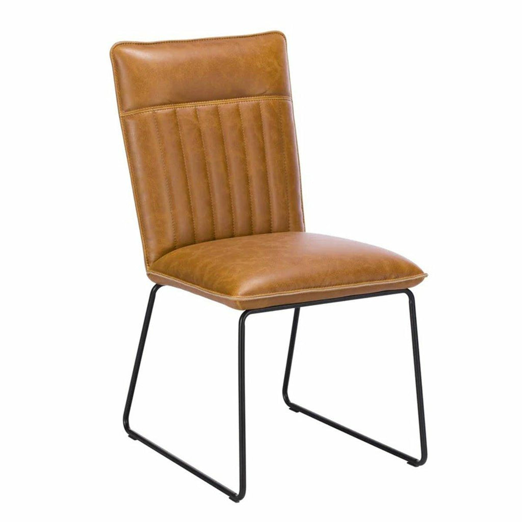 Cole Faux Leather Dining Chair, Tan