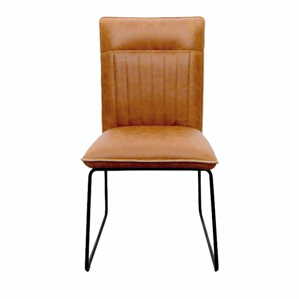 Cole Faux Leather Dining Chair, Tan