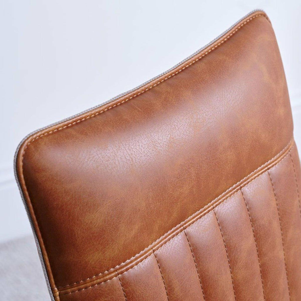 Cole Faux Leather Dining Chair, Tan