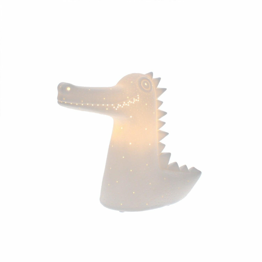 Crocodile Porcelain Childs Lamp