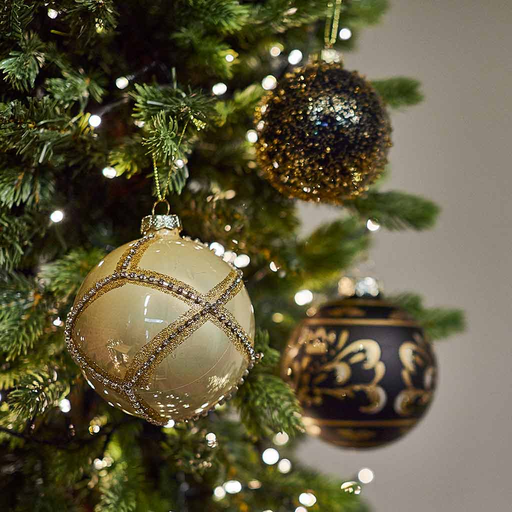 Diamante Golden Bauble - Angela Reed - Christmas Decorations