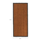 Double Coir Doormat with Charcoal Border