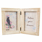 Double White Wood Photo Frame