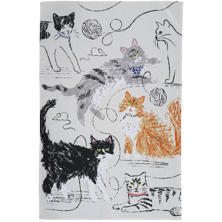 Feline Friends Tea Towel