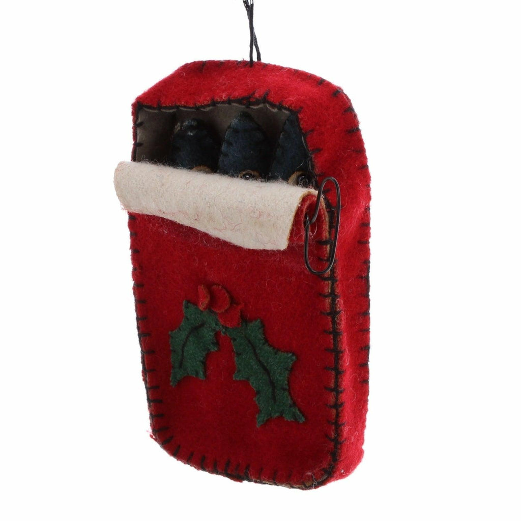 Felt Christmas Sardine Tin, Red