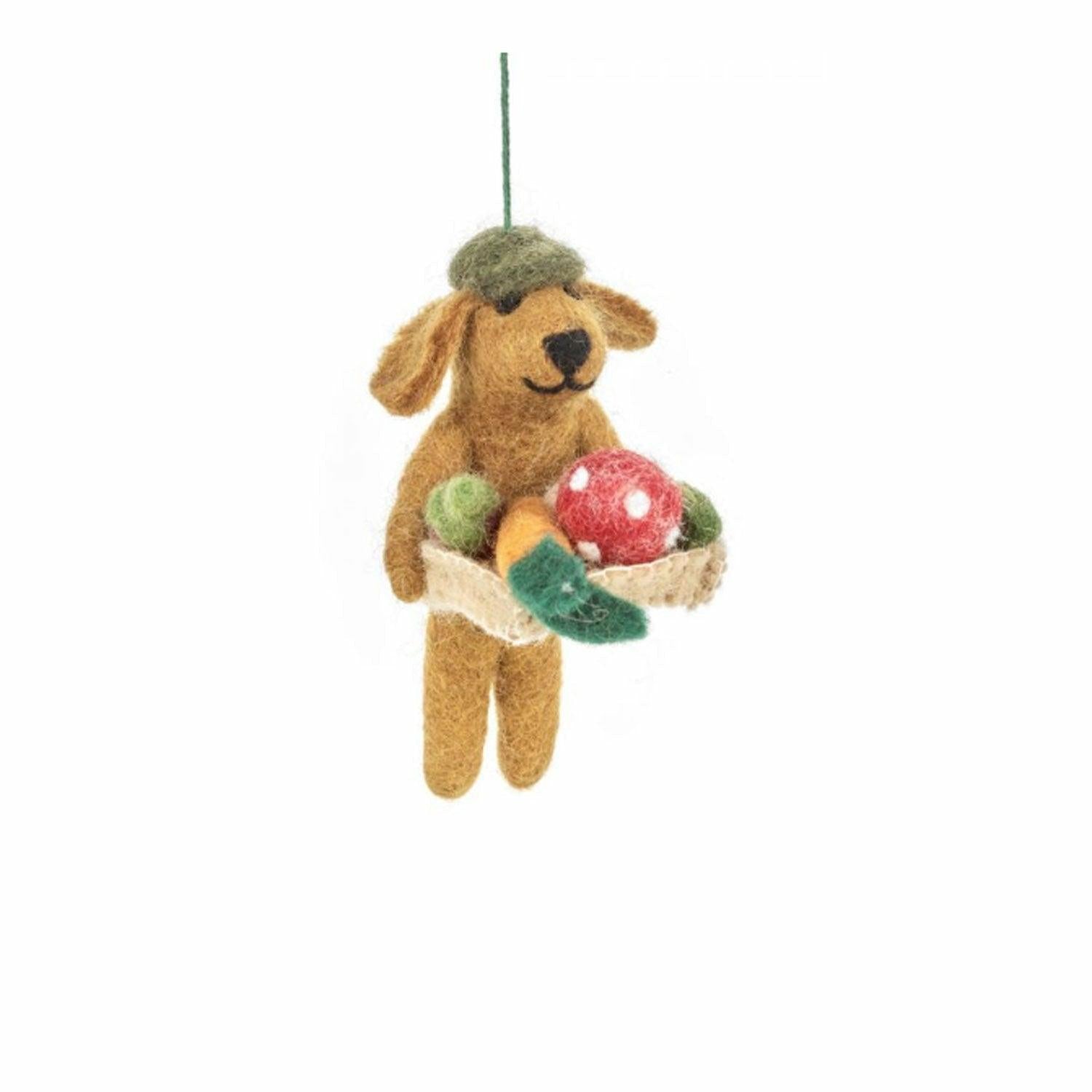 Felt Gardening Dog