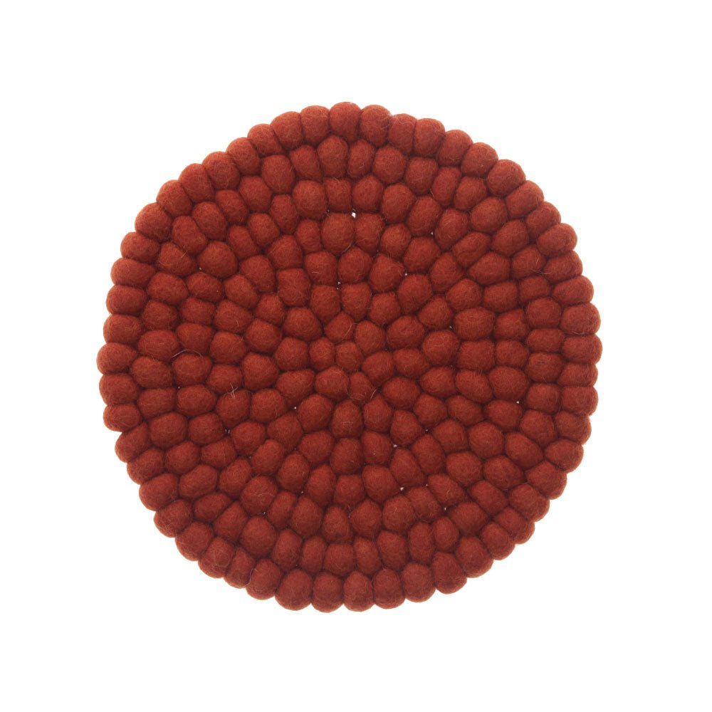 Feltball Large Coaster, Rusty Red
