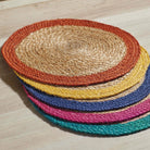 Fiesta Circular Jute Placemat, Pink