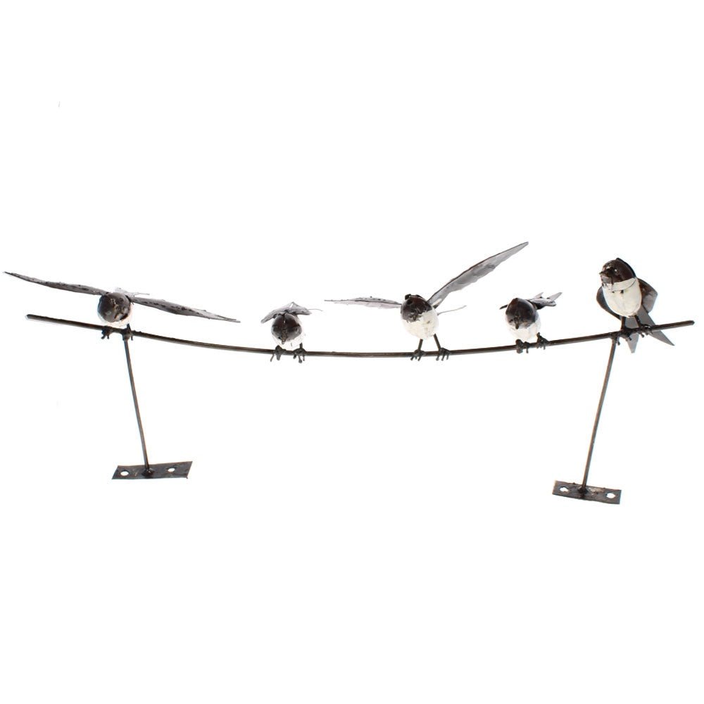 Five Swallows Recycled Metal Sculpture