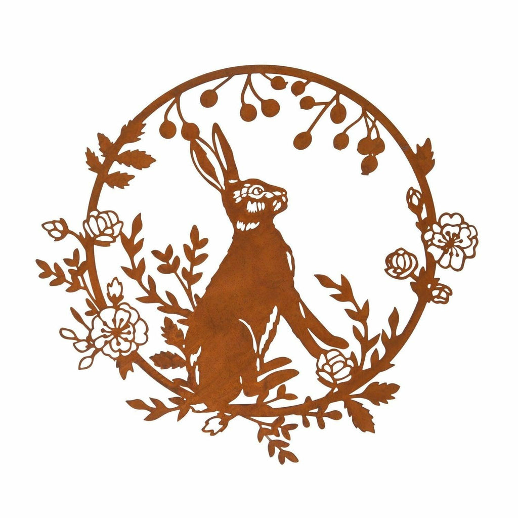 Floral Hare Plaque