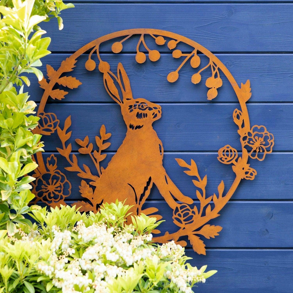 Floral Hare Plaque