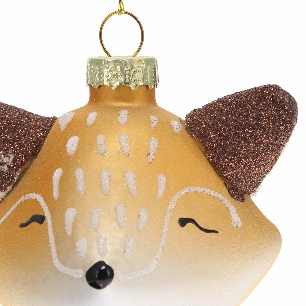Fox Head Glass Bauble