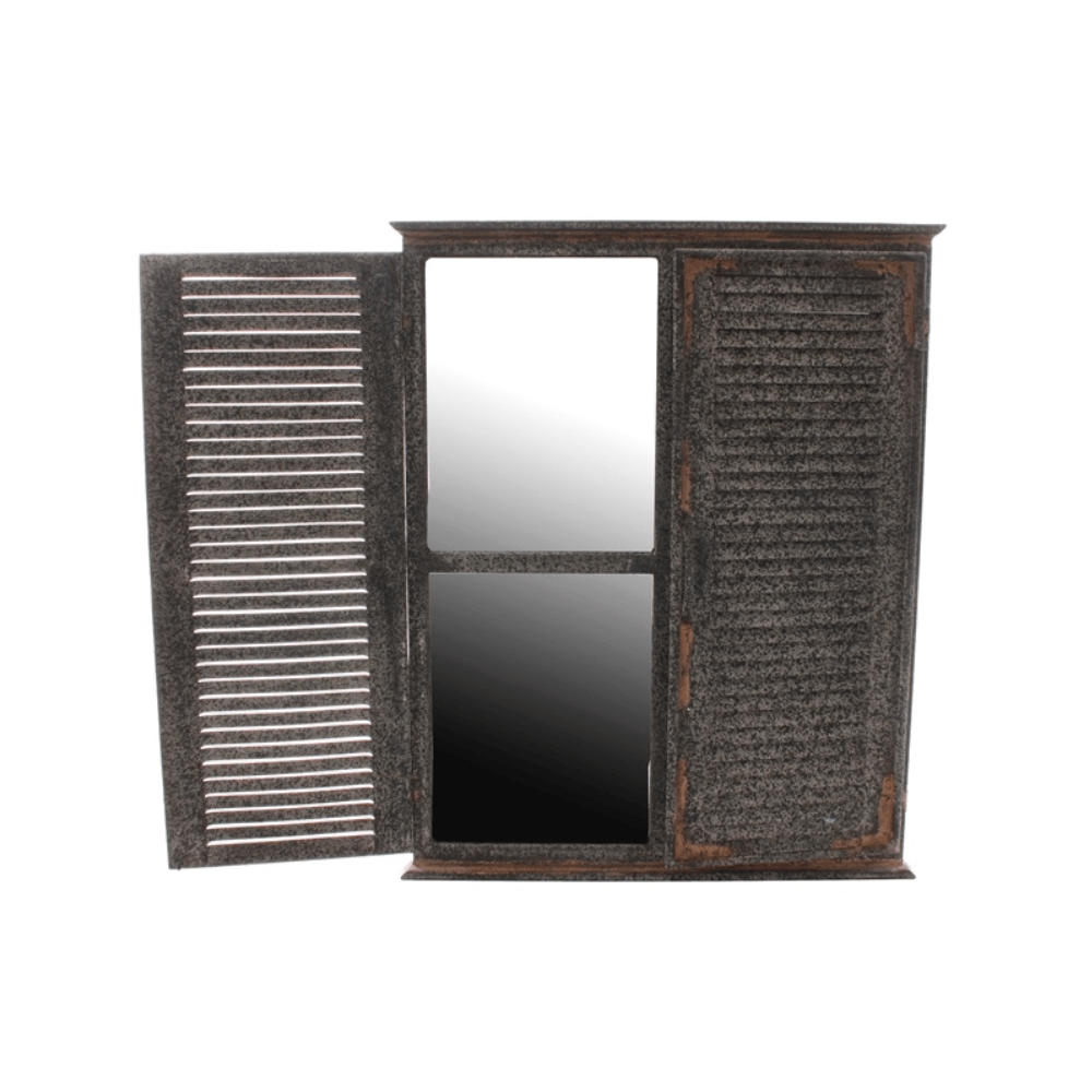 Garden mirror with shutters deals