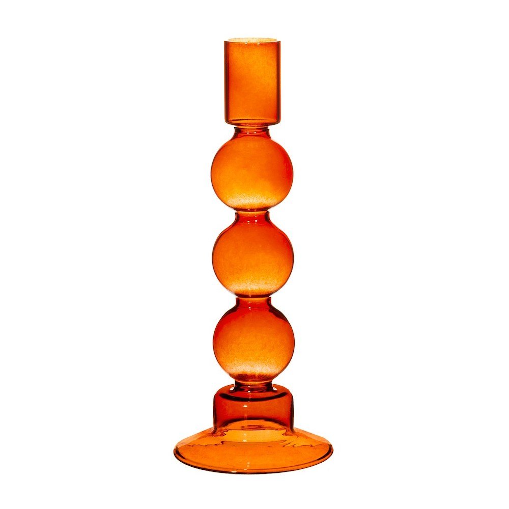 Glass Bubble Candleholder, Red - Angela Reed -