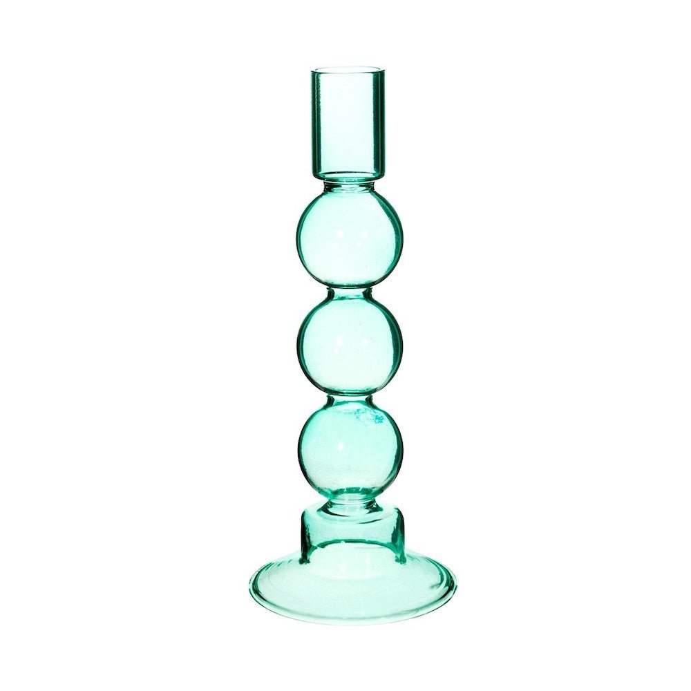 Glass Bubble Candleholder, Turquoise - Angela Reed -