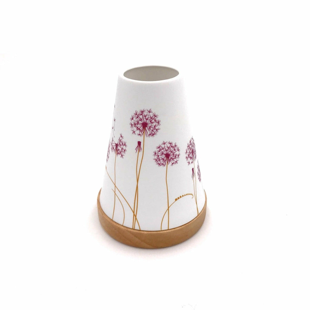 Glowing Candle Holder, Pink Dandelion