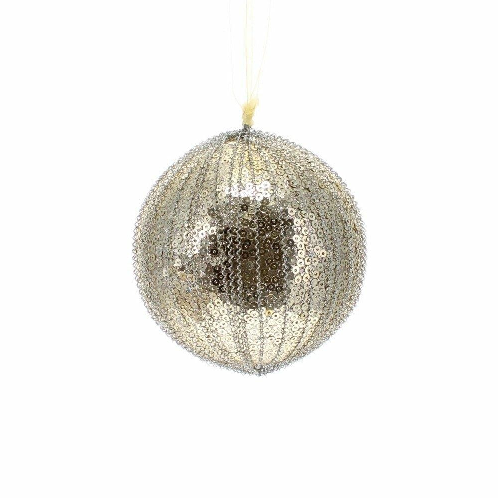 Gold Sequin Bead Bauble