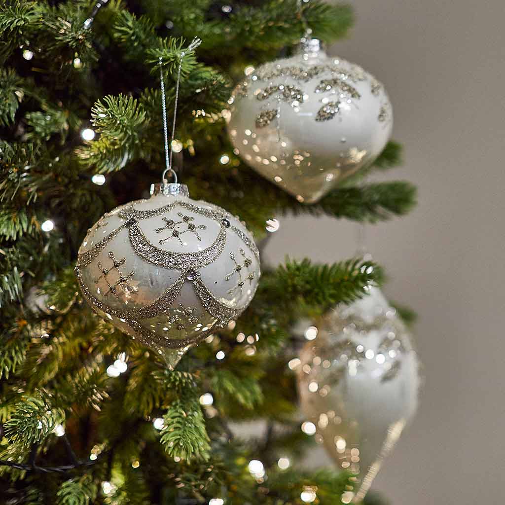 Gold & Silver Swag Bauble - Angela Reed - Christmas Decorations