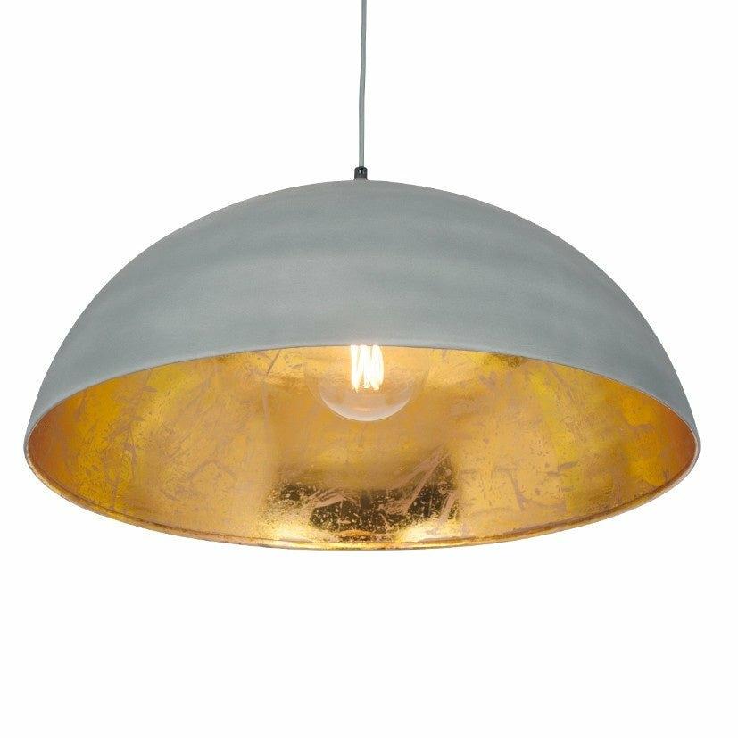 Grey Concrete Style Domed Pendant