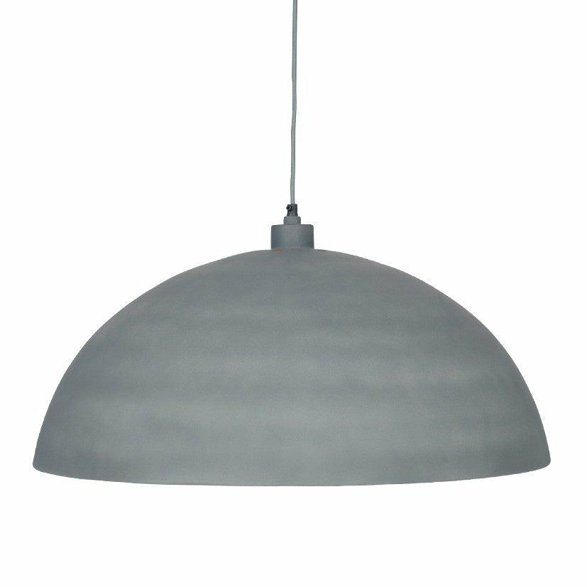 Grey Concrete Style Domed Pendant