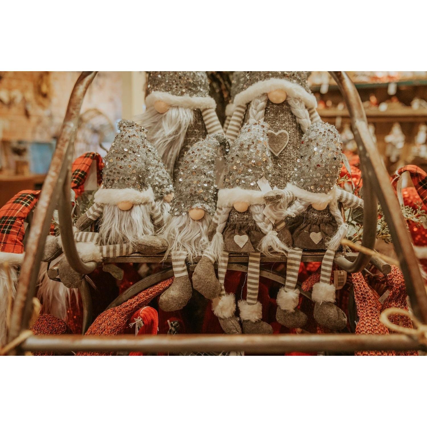 Grey Sitting Sequin Hat Gonk