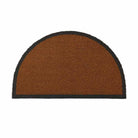 Half Moon Star Coir Door Grey Border