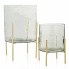 Hammered Pedestal Tea Light Stand, Large