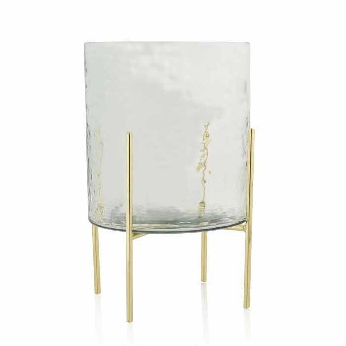 Hammered Pedestal Tea Light Stand, Large
