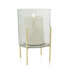 Hammered Pedestal Tea Light Stand, Large