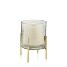 Hammered Pedestal Tea Light Stand, Small