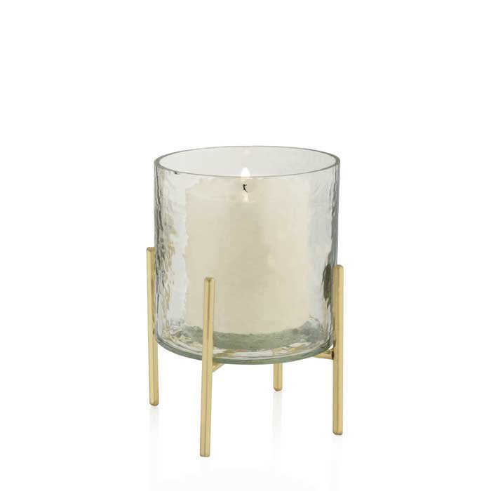 Hammered Pedestal Tea Light Stand, Small