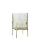 Hammered Pedestal Tea Light Stand, Small