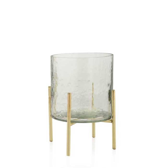 Hammered Pedestal Tea Light Stand, Small